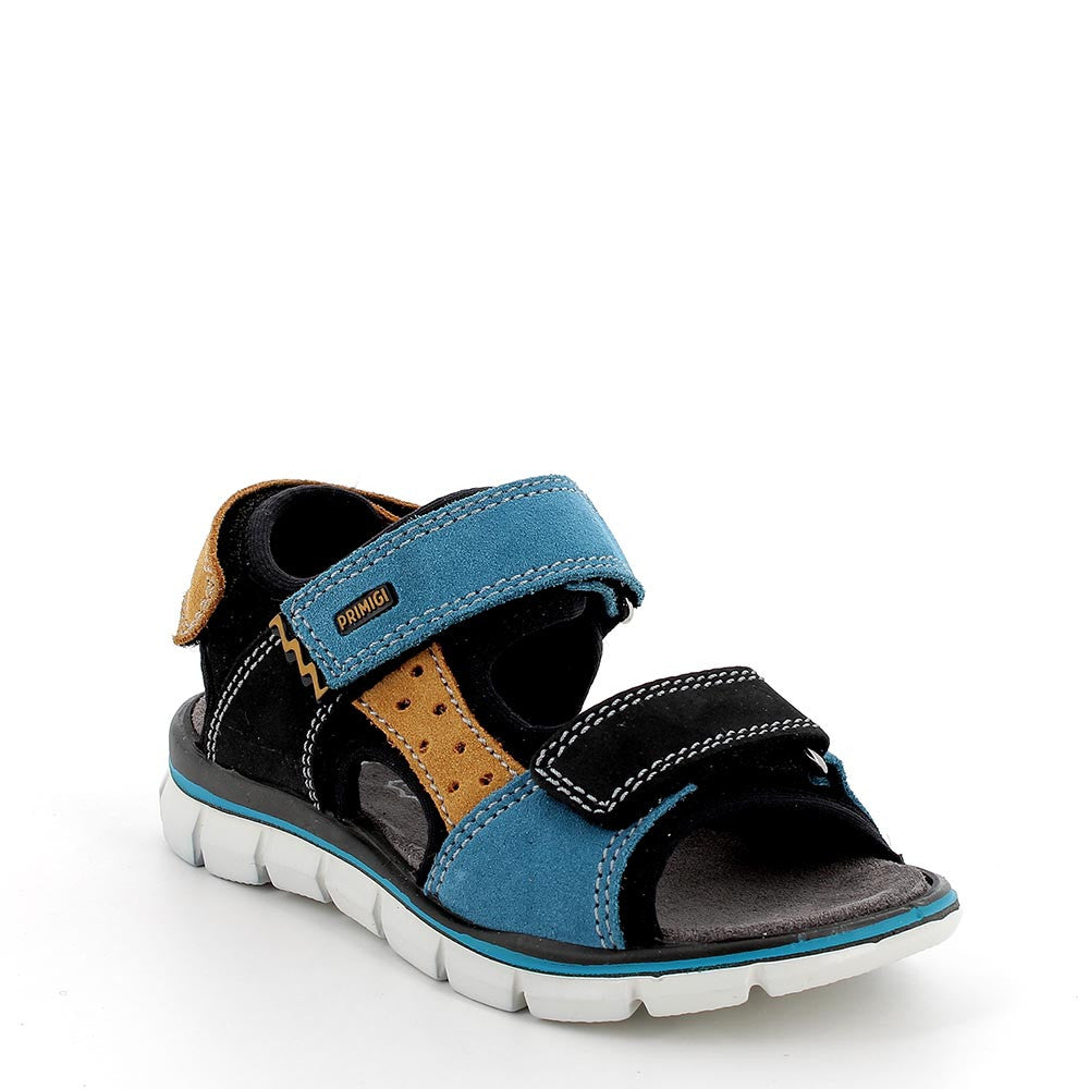 PRIMIGI 3896144 TEVEZ NOBUK sandalia niño negro azul mostaza con velcro