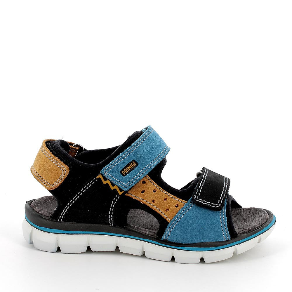 PRIMIGI 3896144 TEVEZ NOBUK sandalia niño negro azul mostaza con velcro