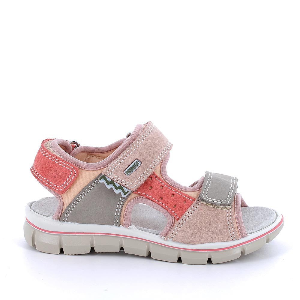 PRIMIGI 3896155 TEVEZ NABUK sandalia californiana niña velcro rosa beig