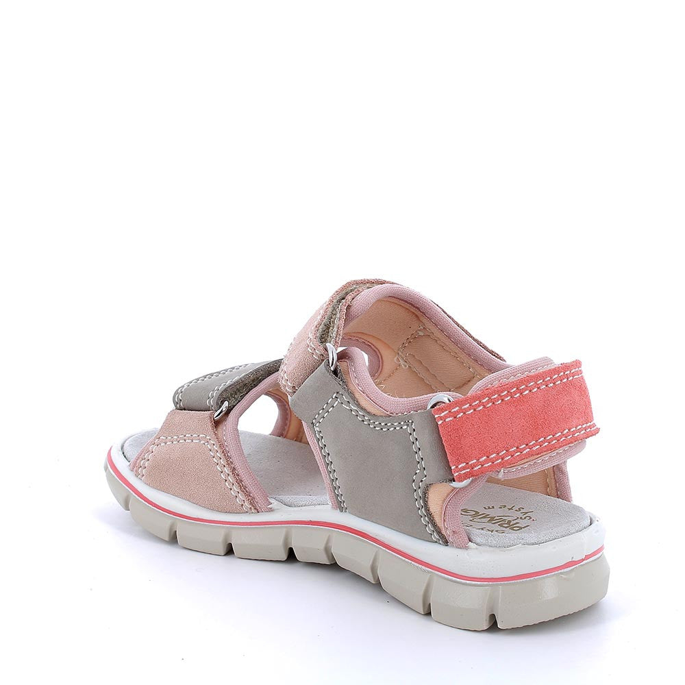 PRIMIGI 3896155 TEVEZ NABUK sandalia californiana niña velcro rosa beig