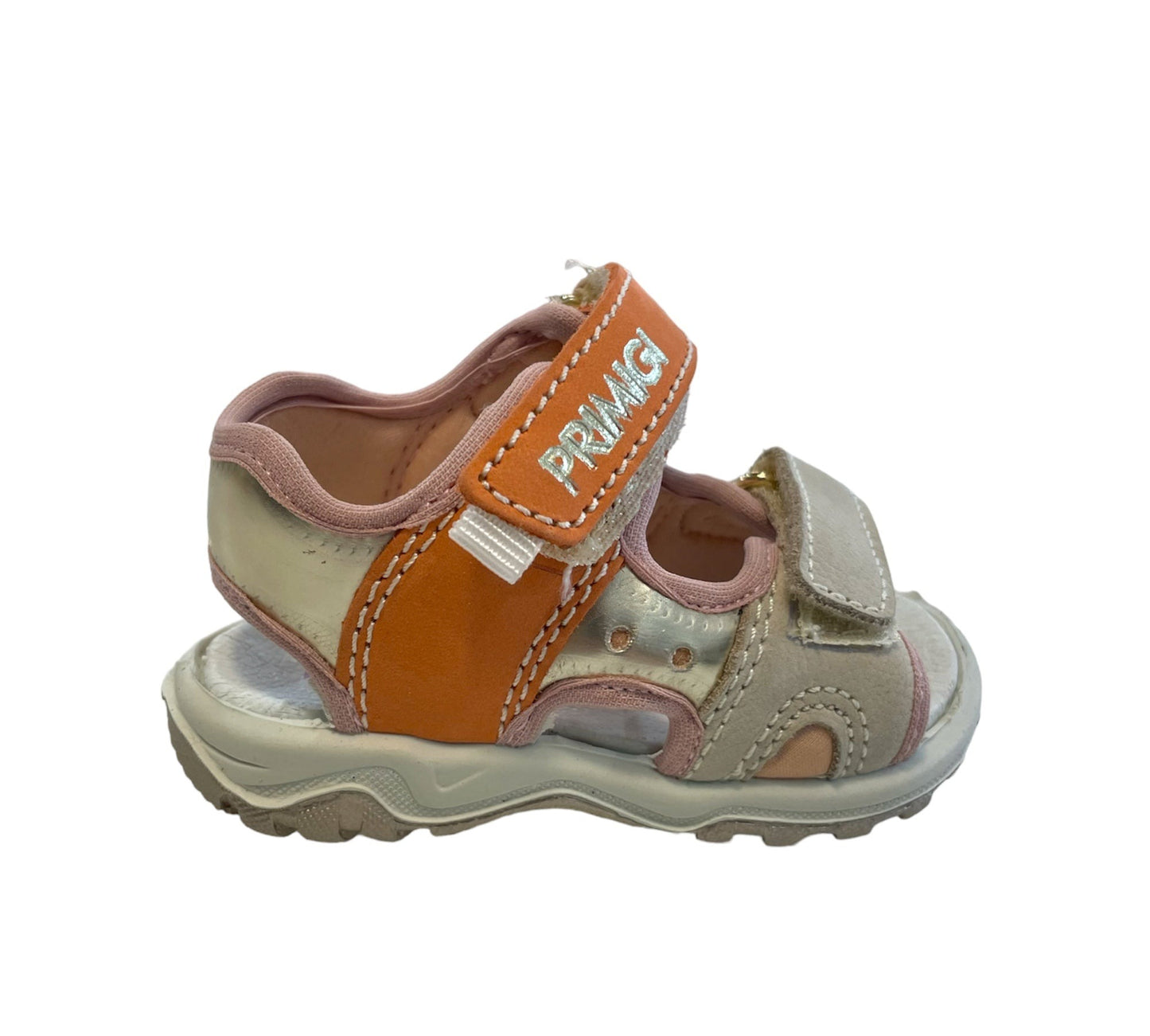 PRIMIGI 865100 SILAS sandalia niña velcros rosa platino beig