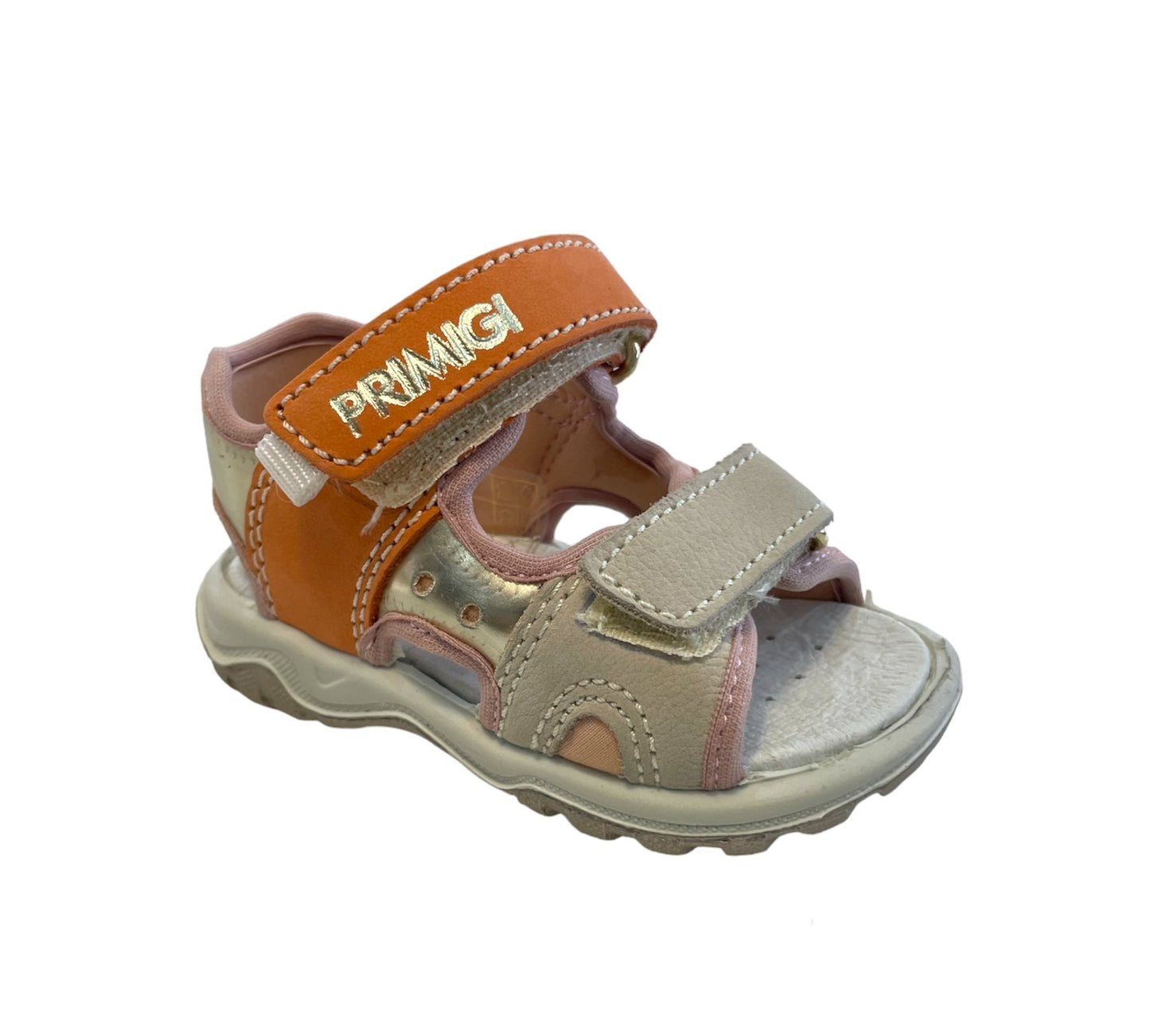 PRIMIGI 865100 SILAS sandalia niña velcros rosa platino beig