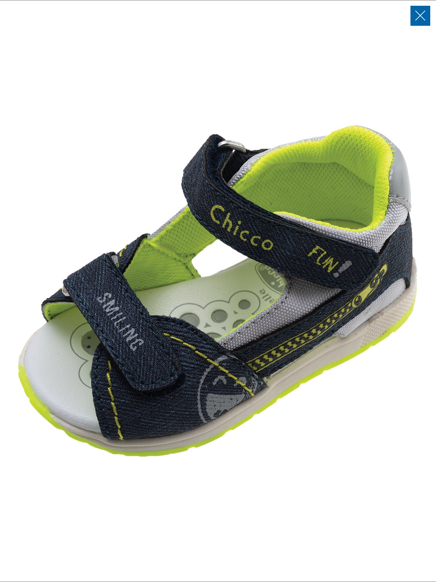 Chicco sandalia bebe gerald azul tejana