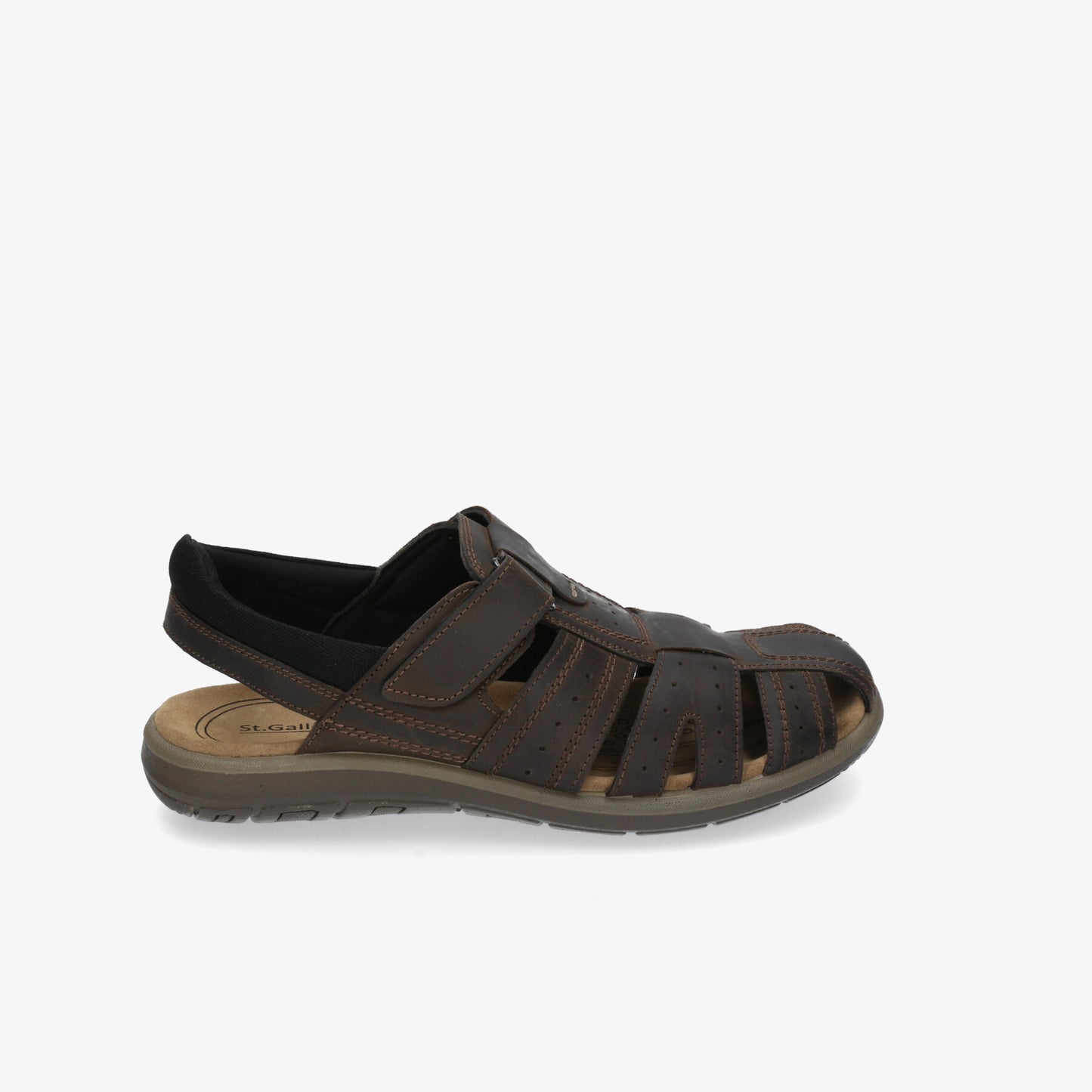ST GALLEN S120-05-01 sandalia franciscana hombre marron piel