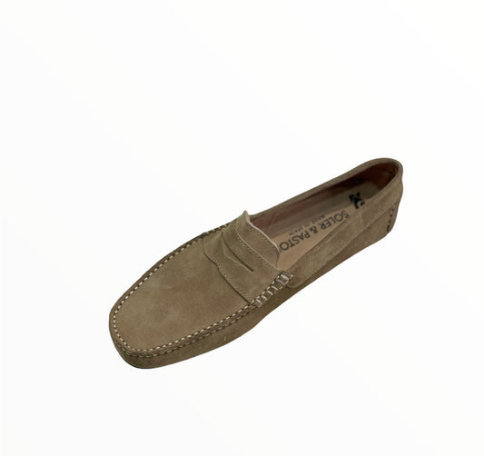 Pastor & soler 626 mocasín hombre con antifaz taupe