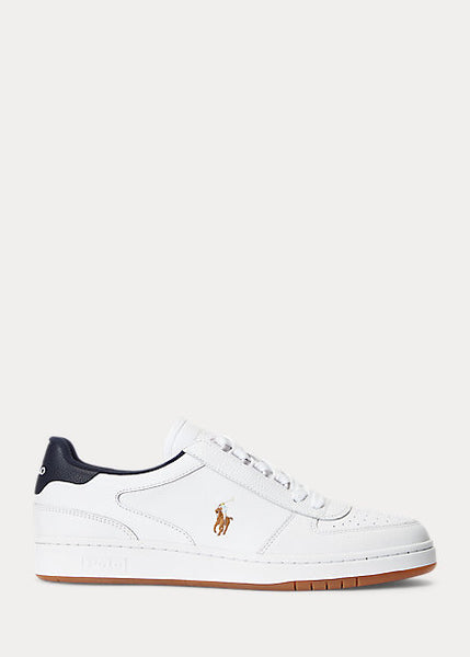 Polo Ralph Lauren  Deportiva Court de piel de caña baja hombre blanca